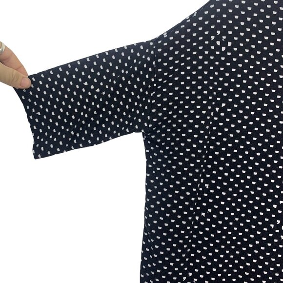 LuLaRoe Womens XXS Perfect T Tunic Top Short Sleeve HiLo Black White Brown Black - Picture 6 of 12